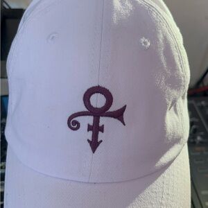 Prince white cap with purple łogos Official Merchandise